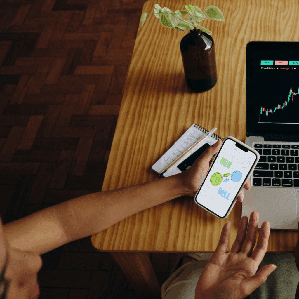 woman reviewing the stock market