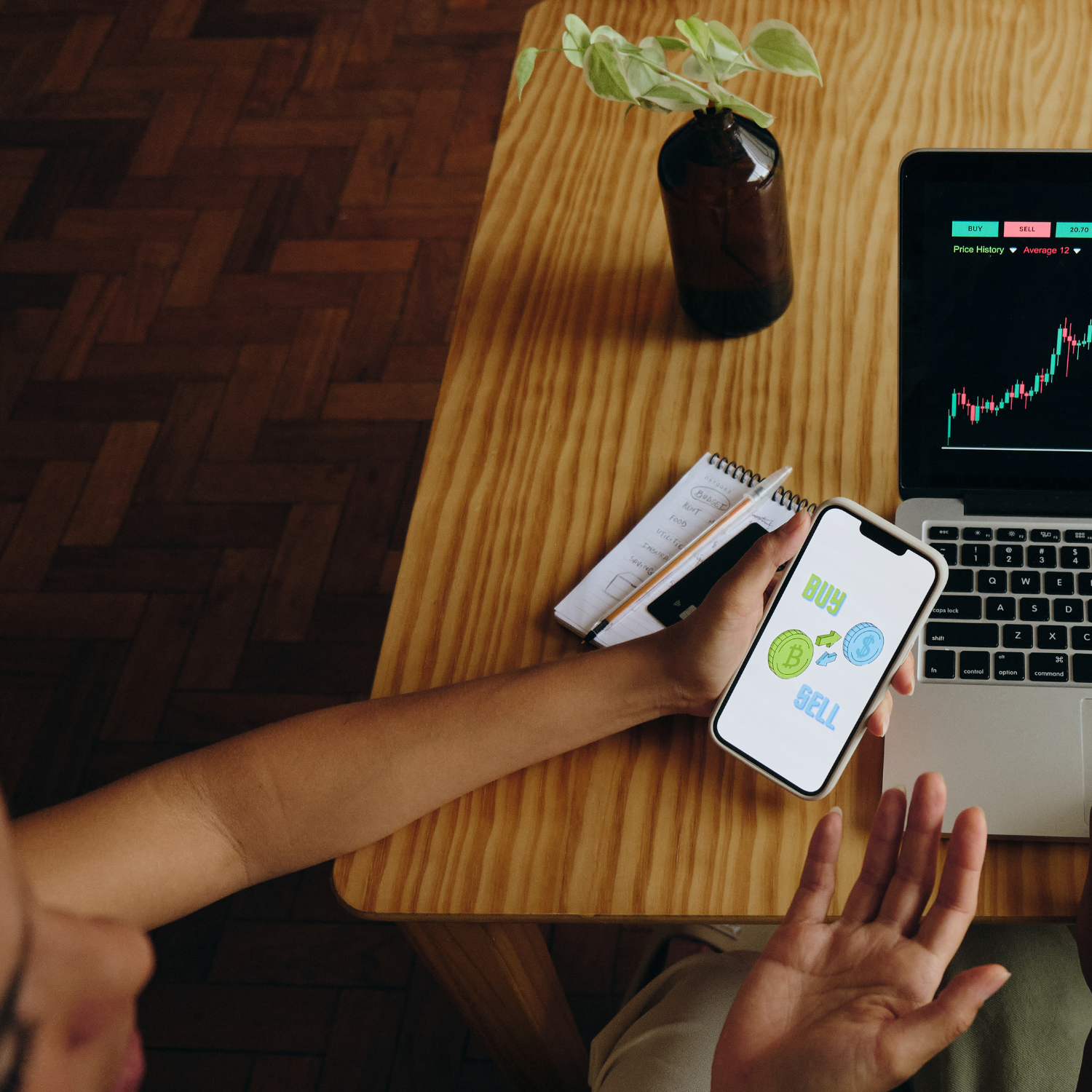woman reviewing the stock market