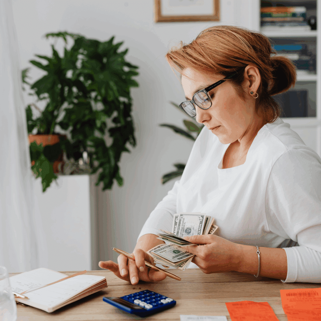 women reviewing her insurance policies