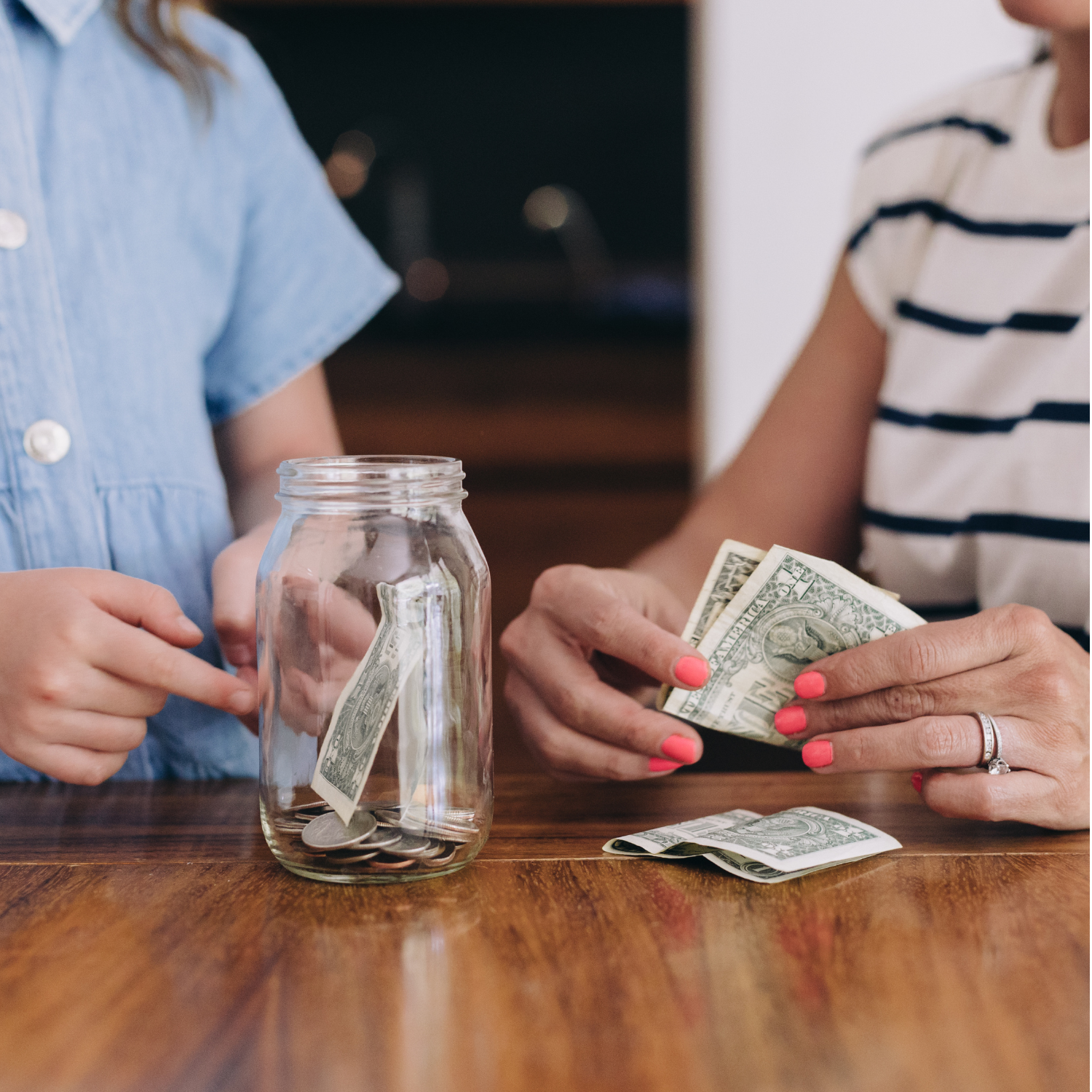 oi a mother and daughter creating a budget