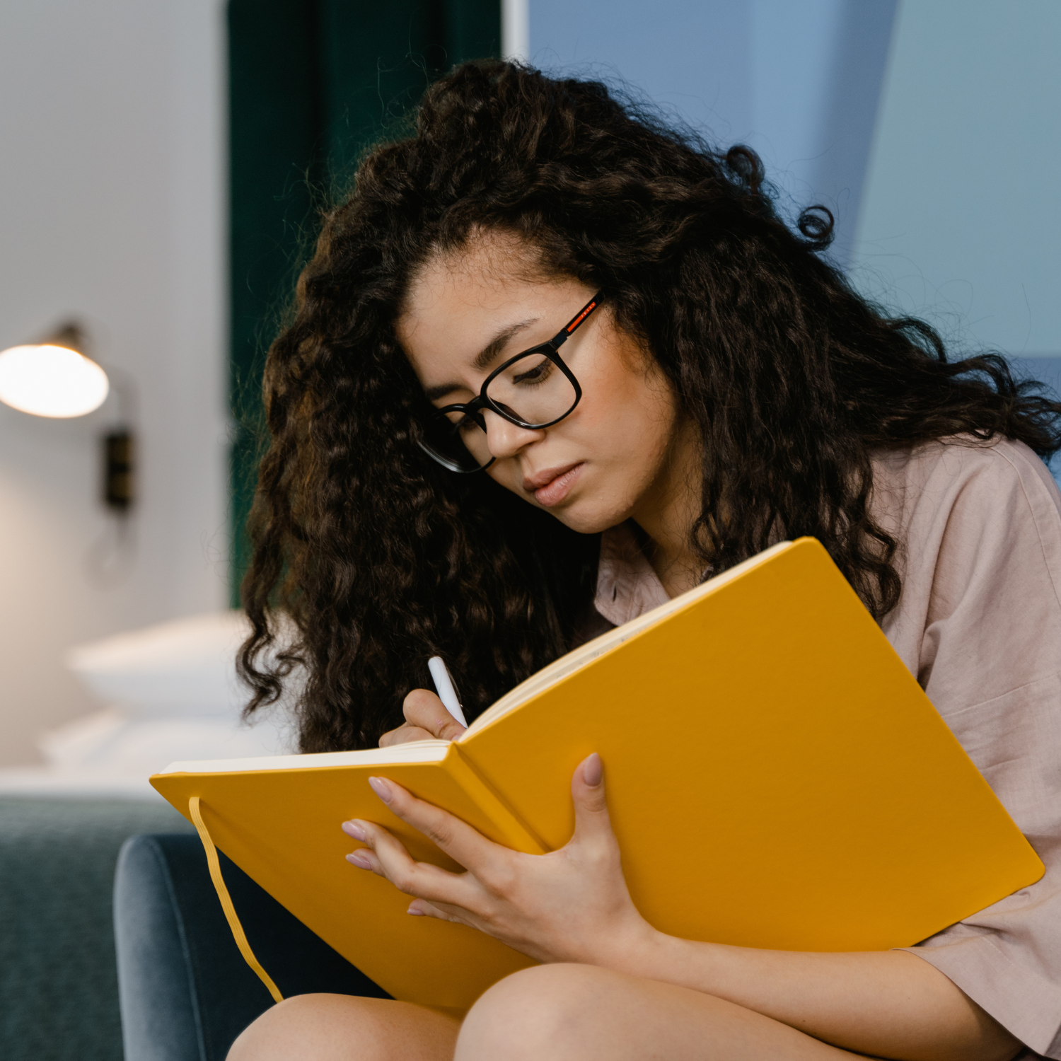 gen z woman working on her budget
