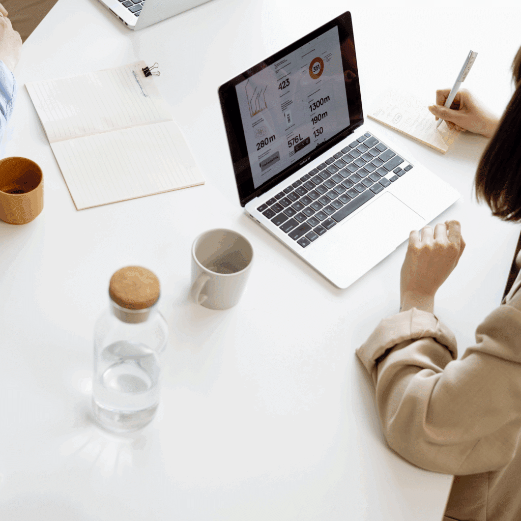 a women working on her tax strategy