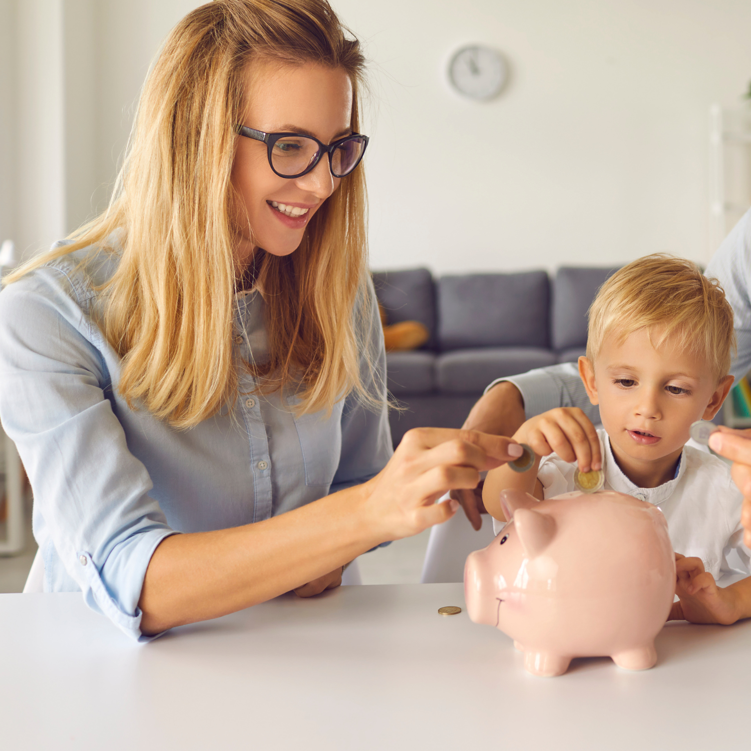 a family communicating about their finances